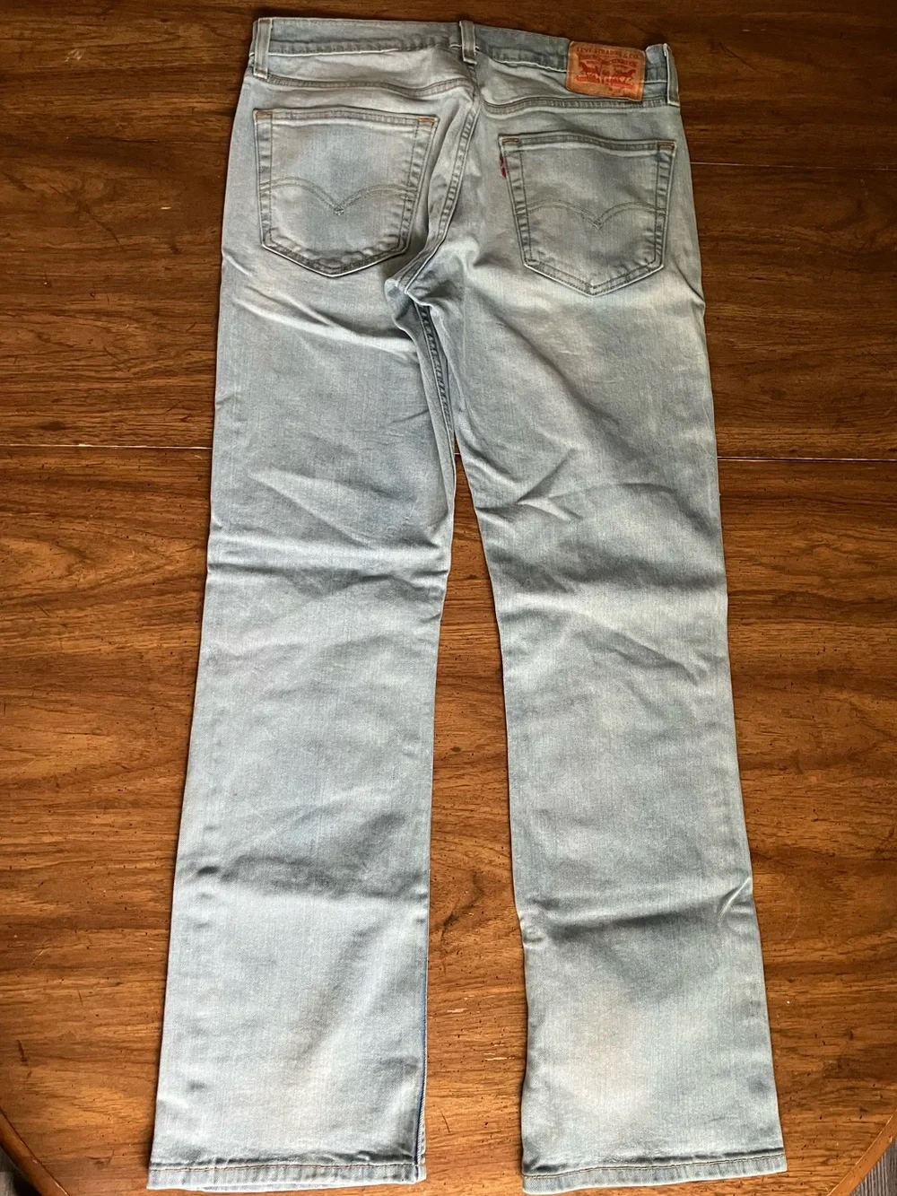 Levis Jeans Mens 31x32 (33x31) 527 Boot Cut Western Cowboy Light Wash Blue Denim
